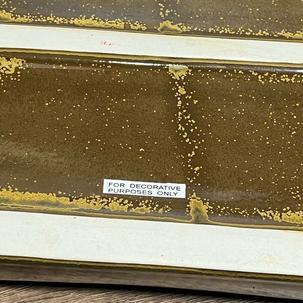 Decorative Tray - Medium Size Gold Tan Brown Home Decor Kitchen Bathroom Bedroom - Picture 7 of 8